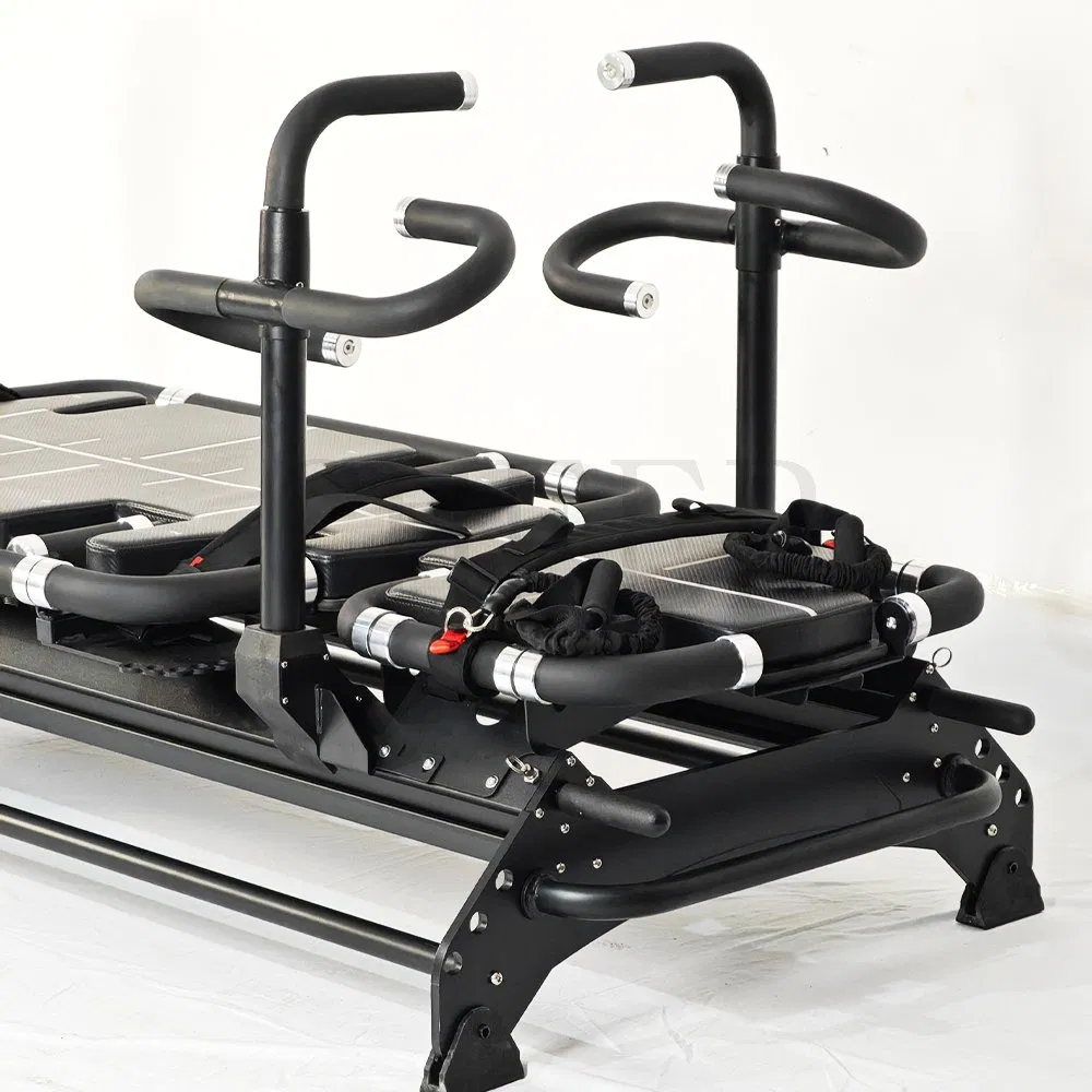 Portable Black Aluminum Reformer for Home Fitness and Body Sculpting