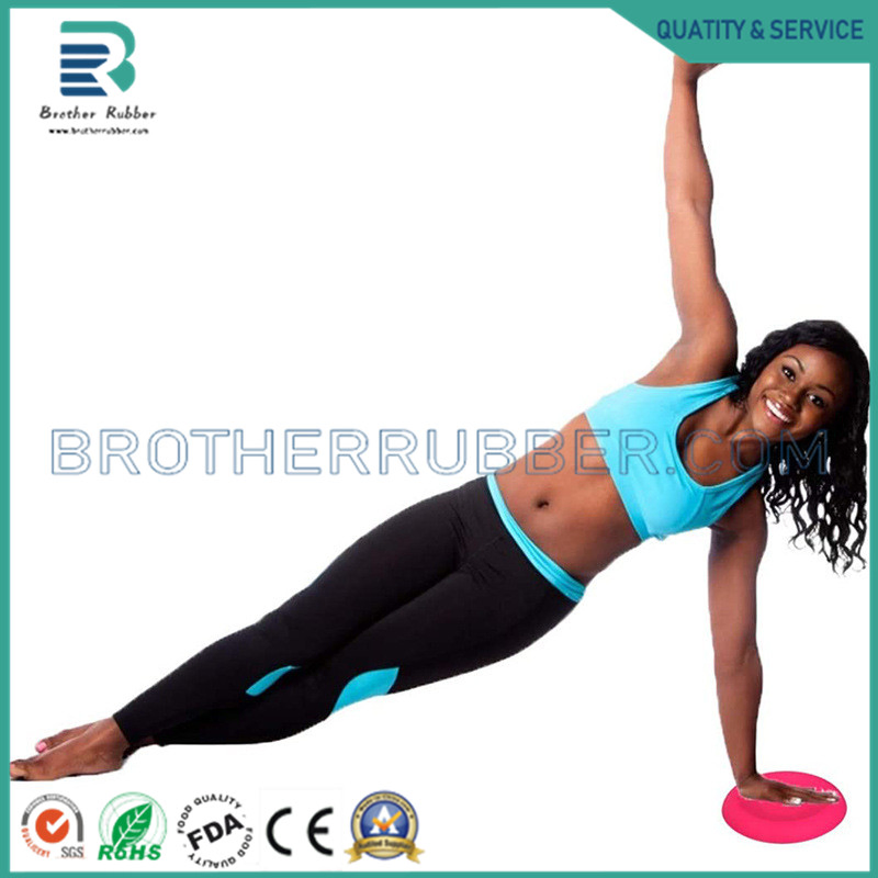 Non Slip Portable Pilates Fitness Exercise Protect Elbows Silicone Round Knee Pad