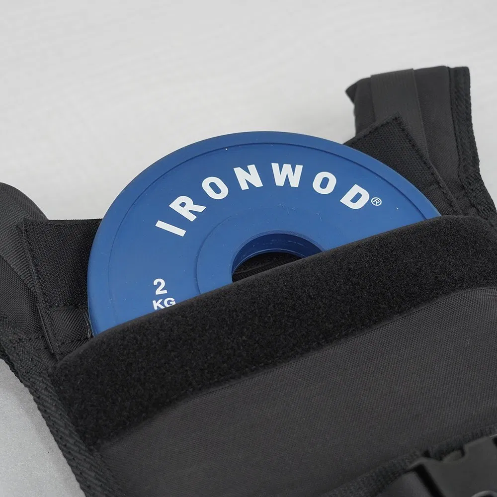 Black Durable Safety Body Building New Designed Weighted Vest with Bumper Plate