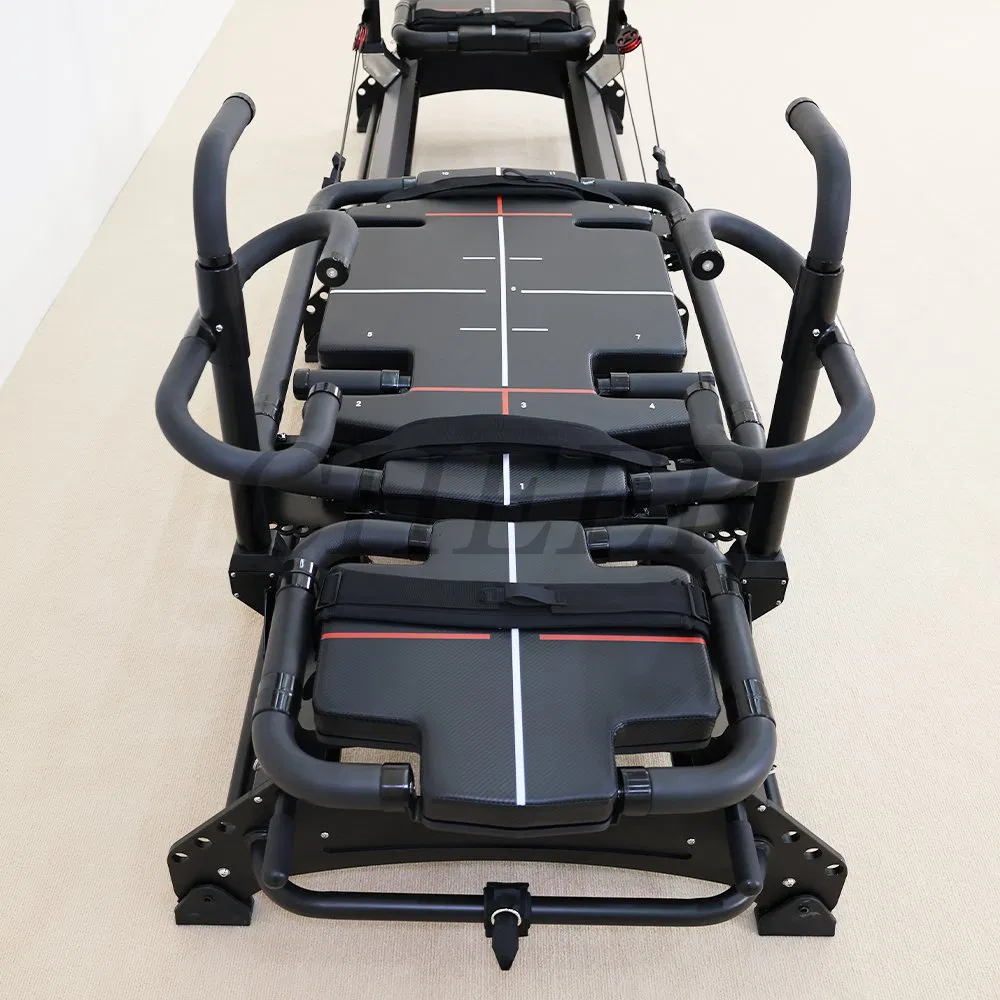 Portable Black Aluminum Reformer for Home Fitness and Body Sculpting