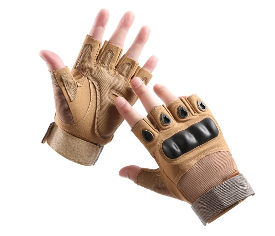Outdoor Sport Workout Hunting Shooting Combat Half Finger Tactical Gloves