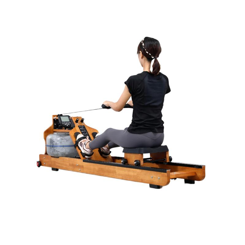 Gericon Factory Price Cardio Equipment Wooden Water Rowing Rower Machine