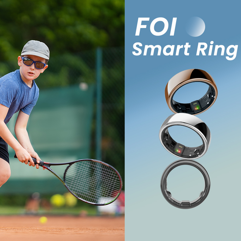 Mens Modern Wearable Technology Control Health Digital Tasbih Biometric Tech Pay Ring NFC Smart Fitness