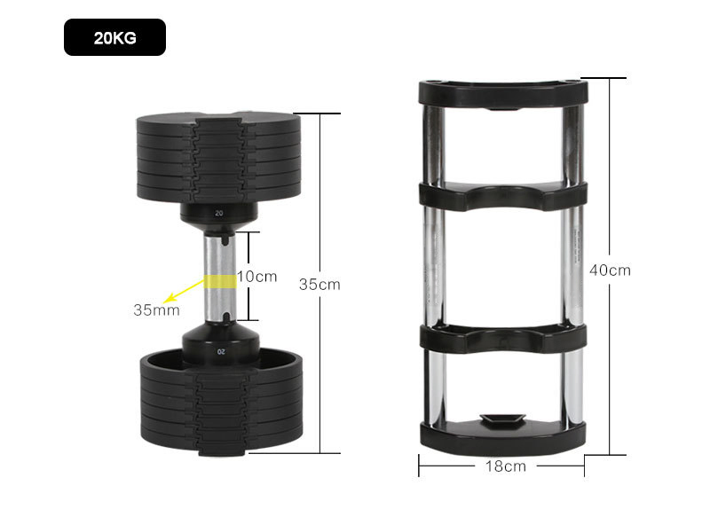 Multi-Functional Muscle Exercise Equipment Adjustable Dumbbell Free Weight
