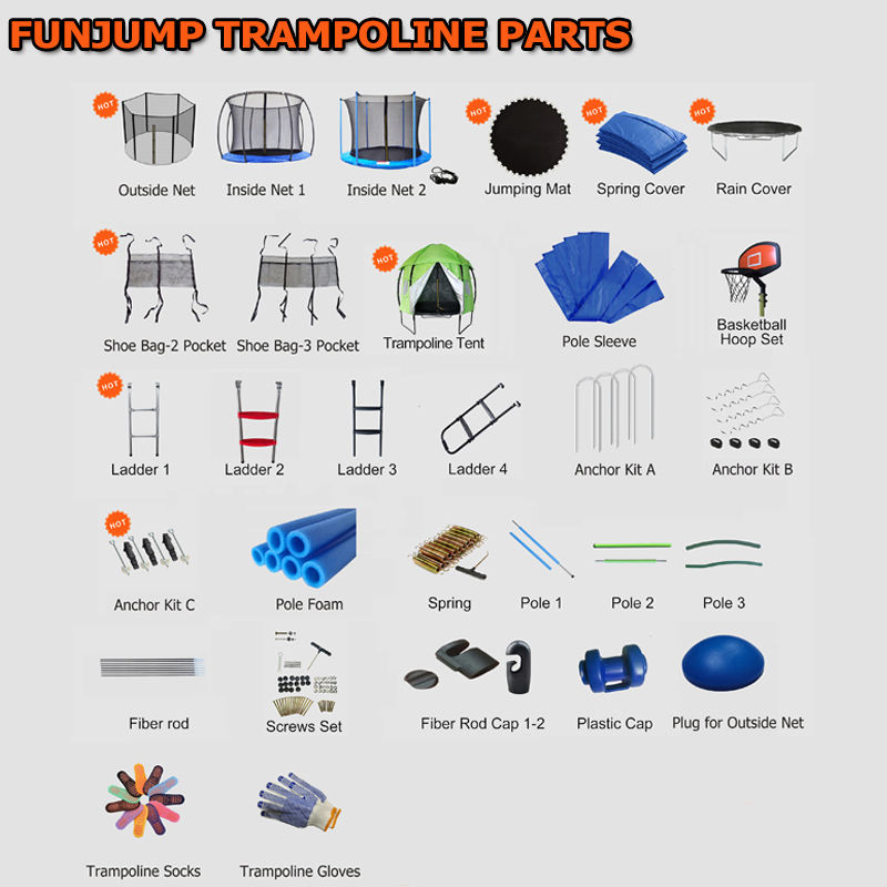 Funjump 14FT Outdoor Indoor Fitness Kid/Child Mini Bungee Jumping Trampoline with Safety Enclosure