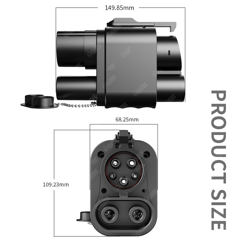 Cross-Border EV Charging Adapter, Heavy Duty CCS2 to CCS1 DC Adapter for Public Charging Networks