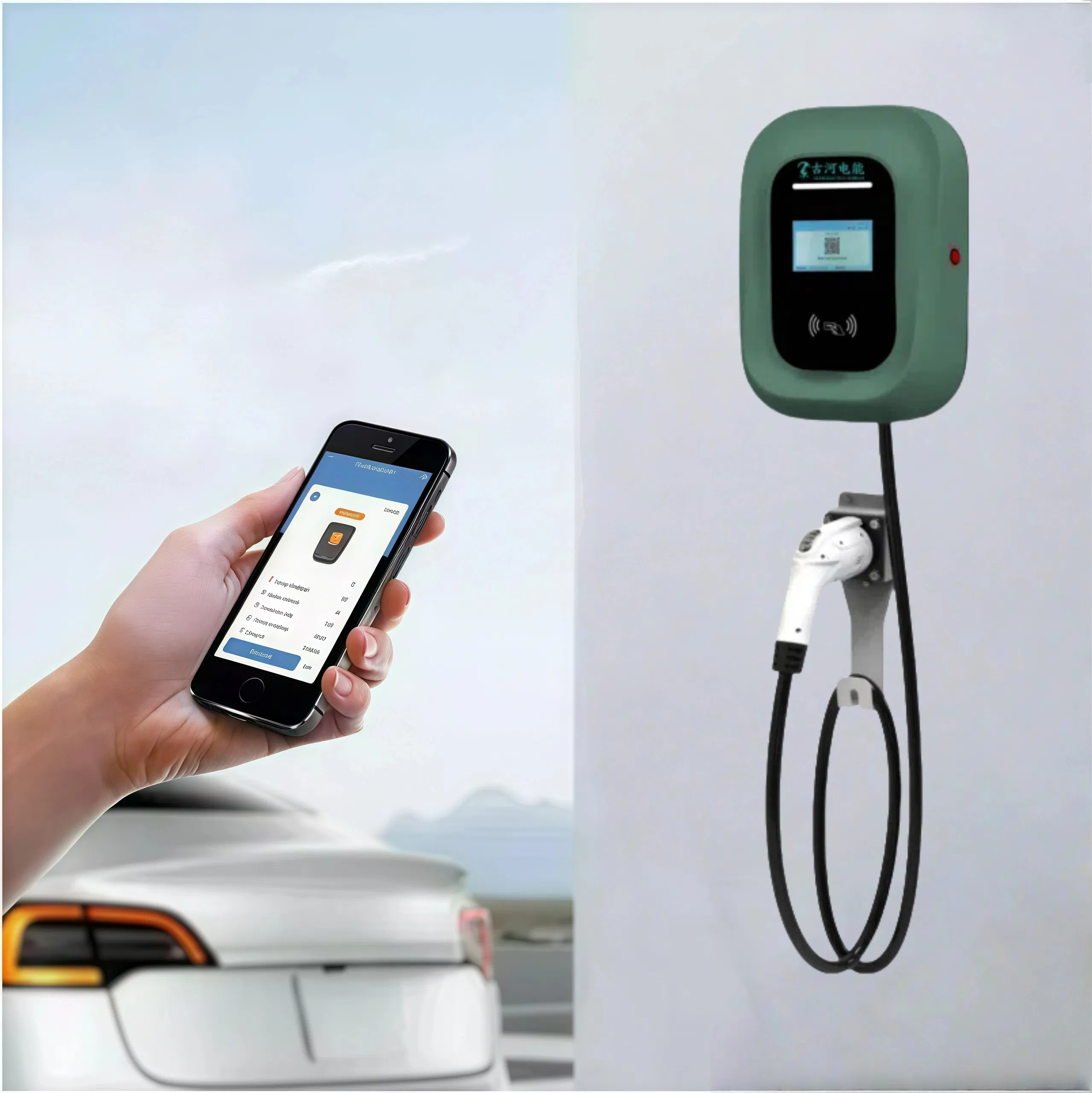 Smart EV Charger Side View