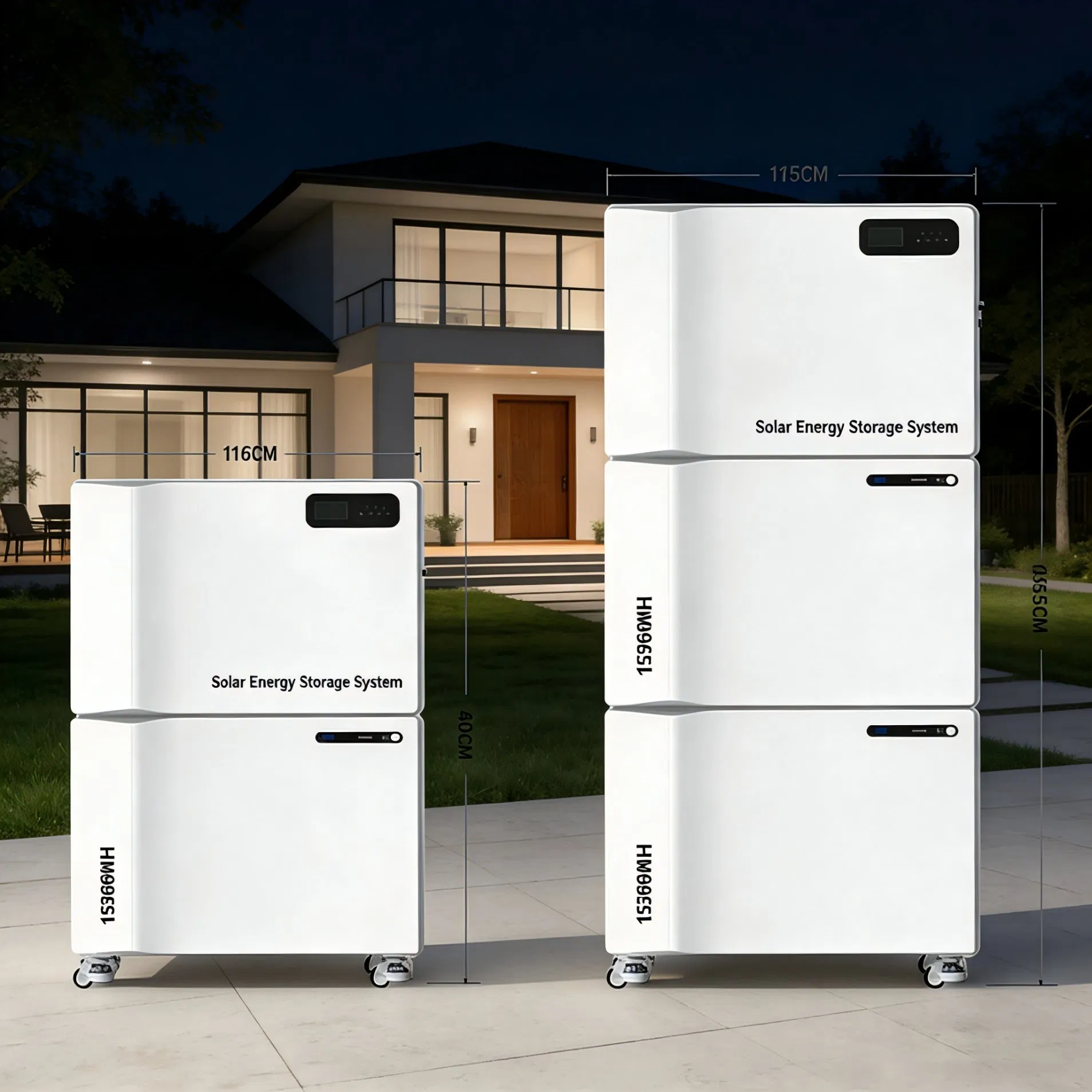 Hybrid Inverter Solar System Backup Power with 15kwh 30kwh Stackable LiFePO4 Lithium Battery for Home off Grid