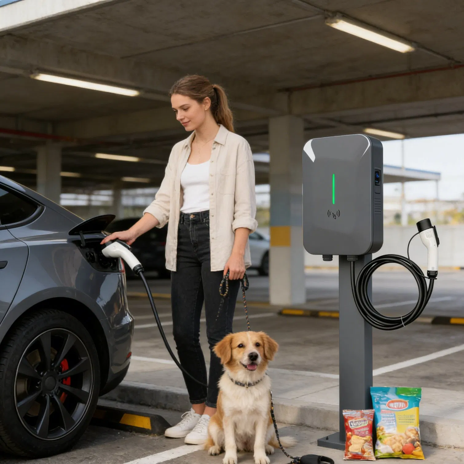 Ocpp Smart AC Commercial Station for Parking Lots - EV Charger