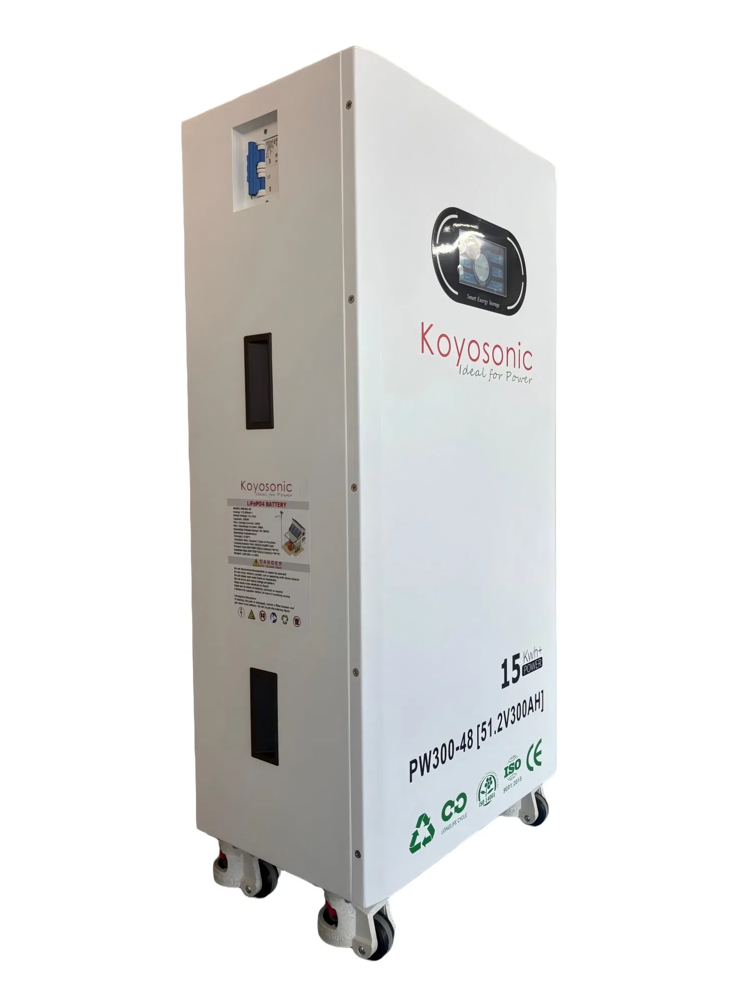 51.2V 300ah Wall Mounted LiFePO4 15kwh / 16kwh Lithium Battery for Residential Solar Home Energy Storage Systems, off-Grid Systems, Backup Power Systems