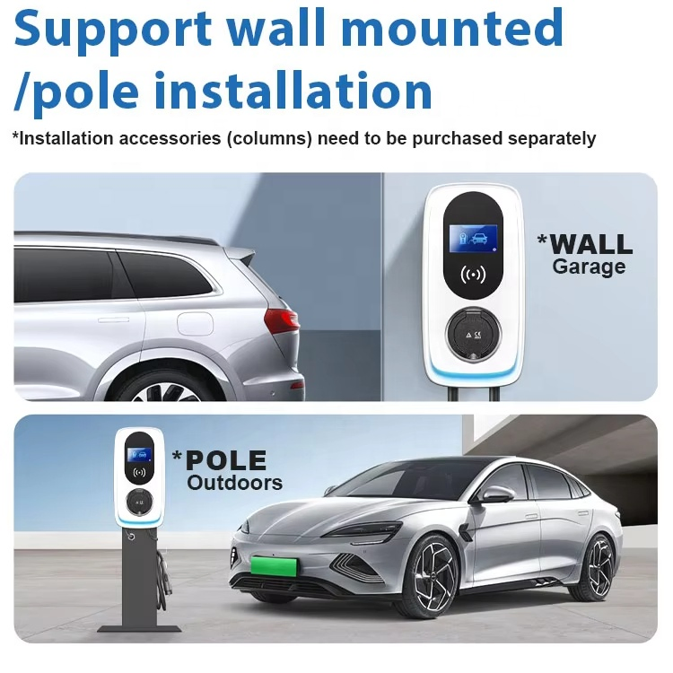 Type2 AC EV Charging Station EV Charger Wall Mounted for Home Used