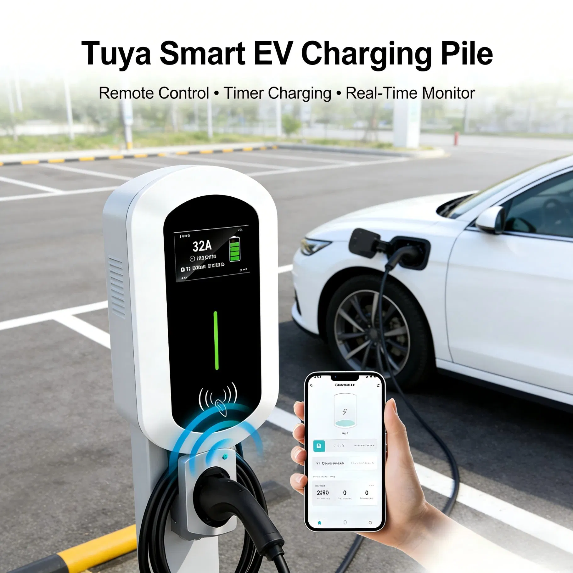 Durable Smart Portable EV Charger Heat-Resistant Home EV Charging