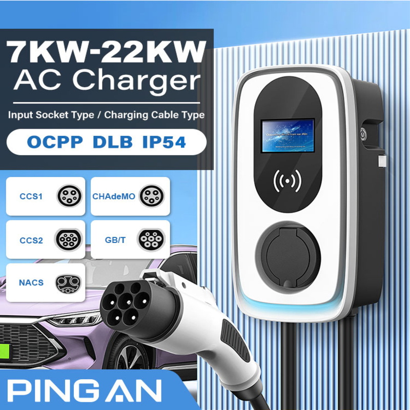 Type2 AC EV Charging Station EV Charger Wall Mounted for Home Used