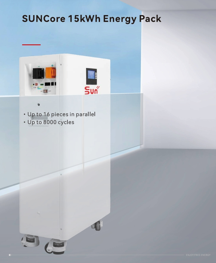 Sunplus 15kwh Lithium-Ion Battery Storage System for Home Solar &amp; off-Grid Backup