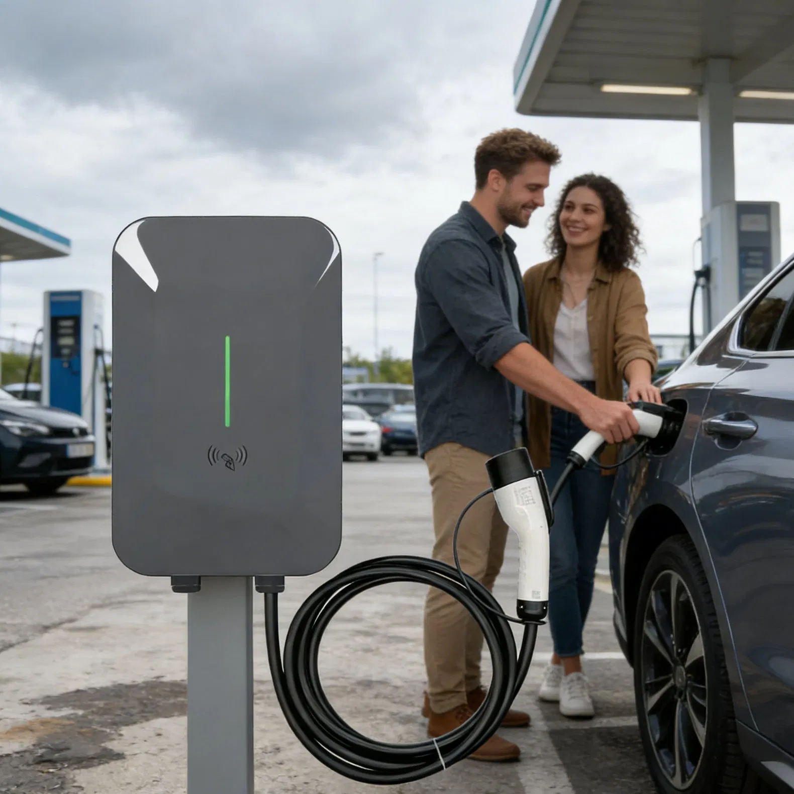 Ocpp Smart AC Commercial Station for Parking Lots - EV Charger