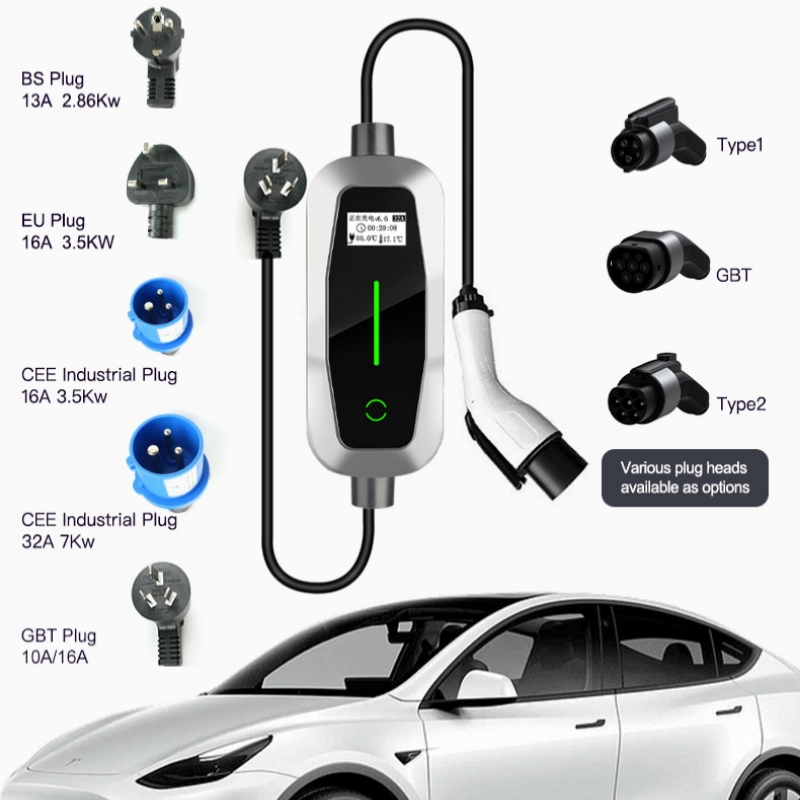 Reliable 3.5kw 7kw Portable EV Charger for Home and Travel