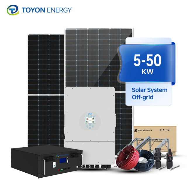 High-Efficiency 3kw-15kw Solar System with Built-in Battery Backup off-Grid Solar System for Home Use