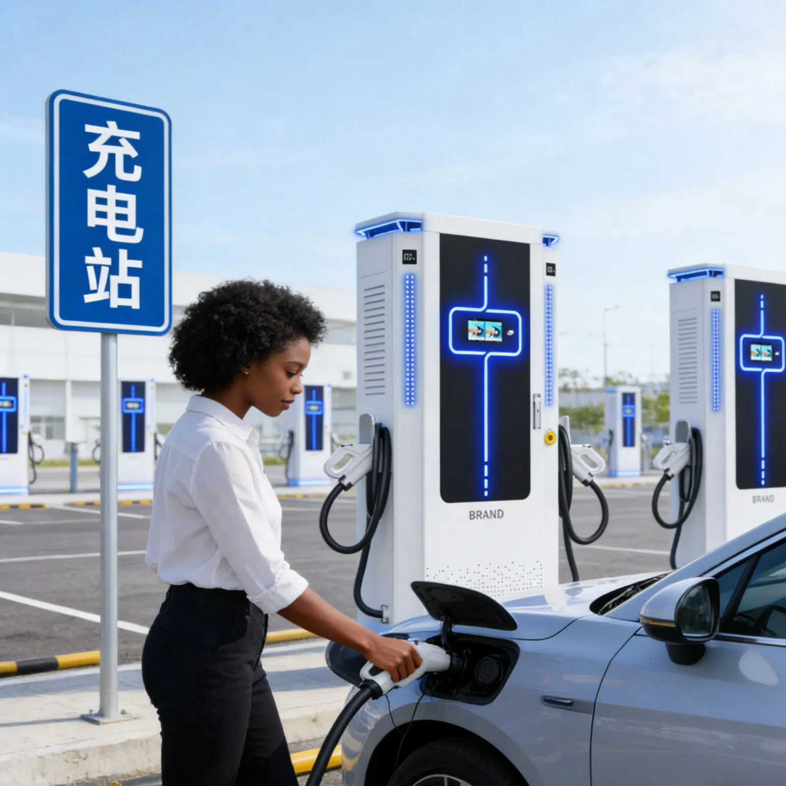 High-Power Electric Vehicle Charging Station: 60kw, 80kw, 120kw, 160kw, 200kw, 240kw, CCS1-CCS2-GB/T, Supports Ocpp EV Charging Station