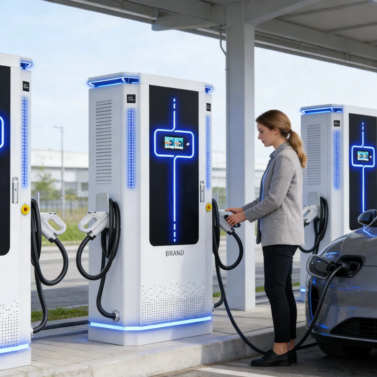 High-Power Electric Vehicle Charging Station: 60kw, 80kw, 120kw, 160kw, 200kw, 240kw, CCS1-CCS2-GB/T, Supports Ocpp EV Charging Station