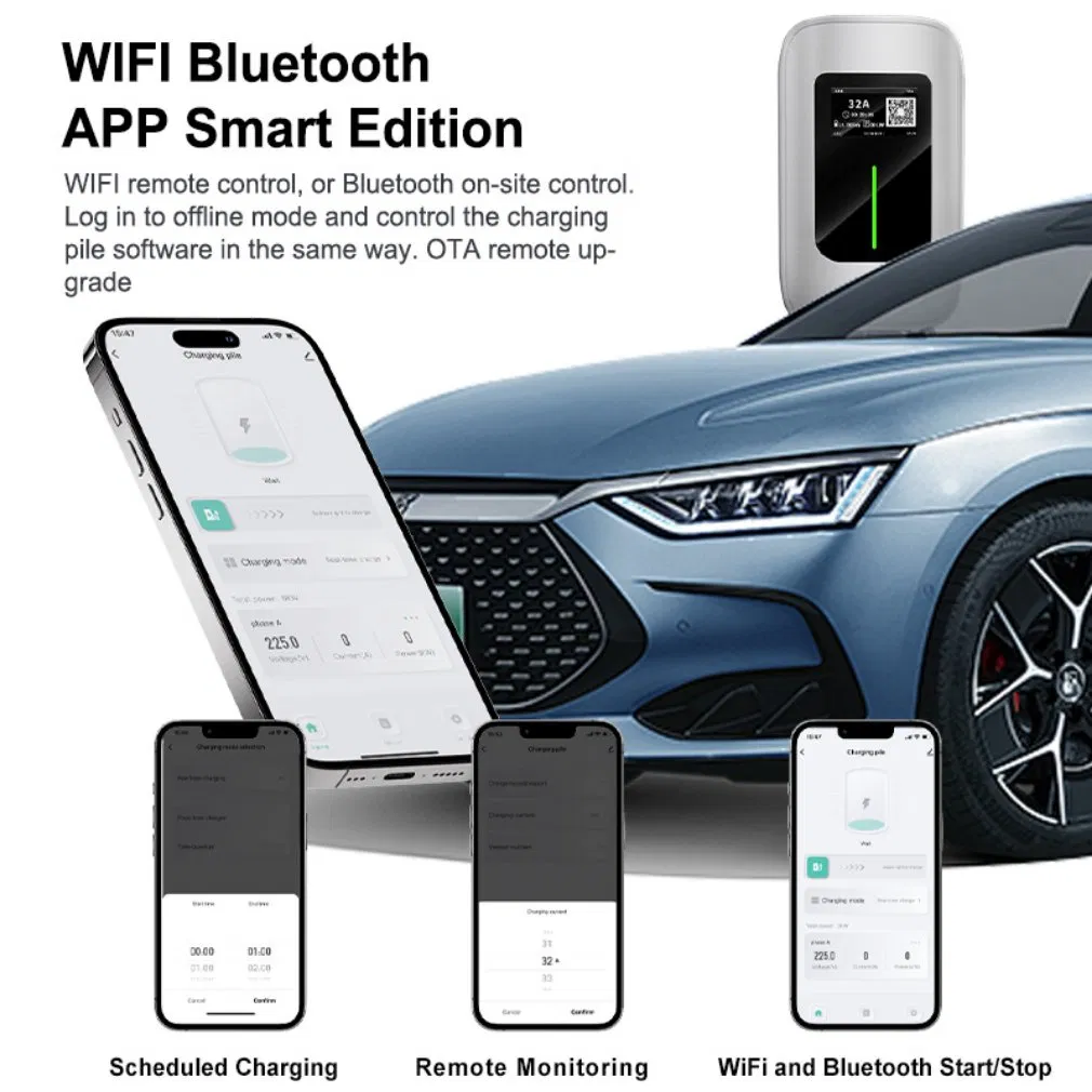 Sturdy Heat-Resistant Portable EV Charger Smart Home Charging Use