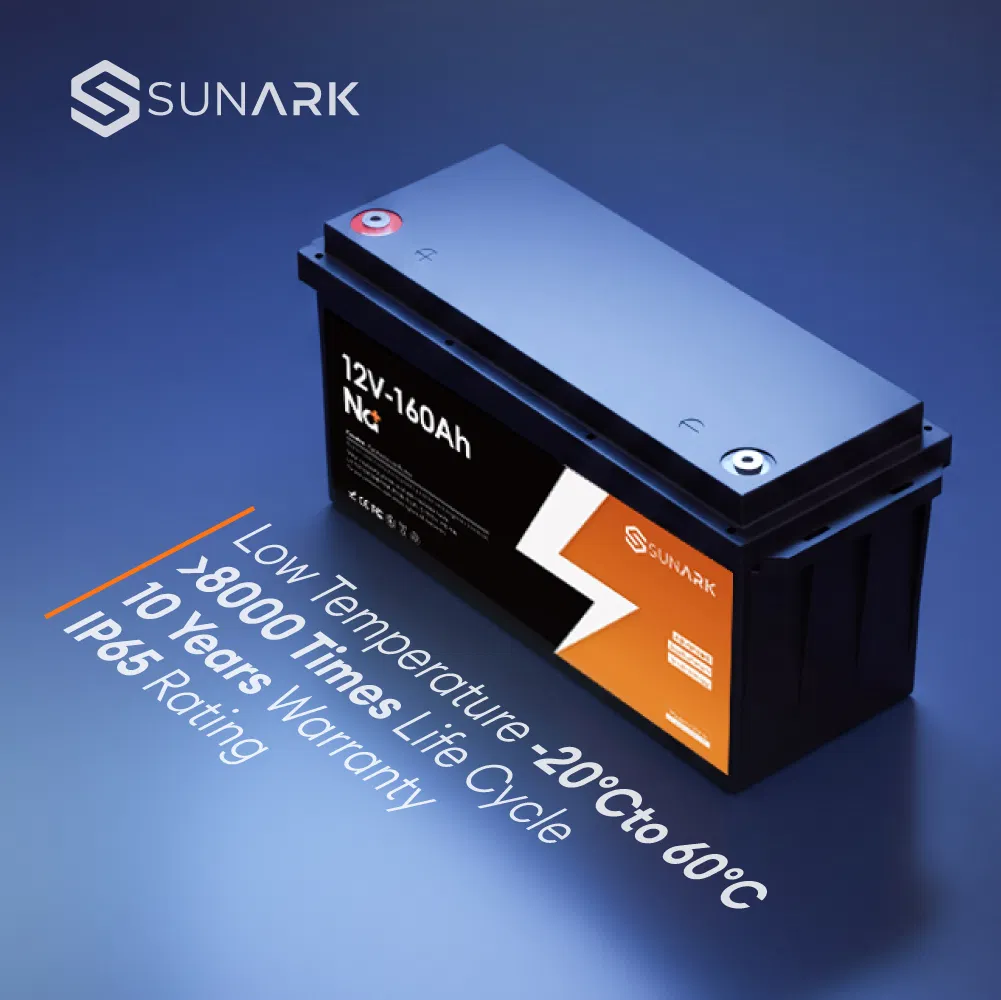 Sunark Na-Ion Battery with 12V 160ah High Energy Density for off-Grid Solar System Power Backup
