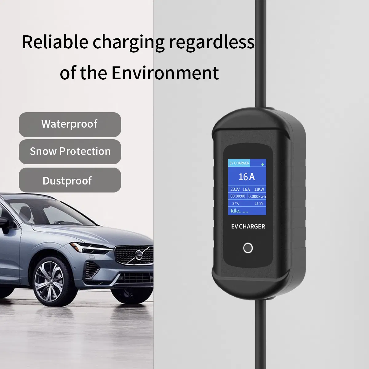 3.5kw Elecrtic Vehicle Type 2 EV Charging Cable Factory Outlet Portable EV Charger for Home Use