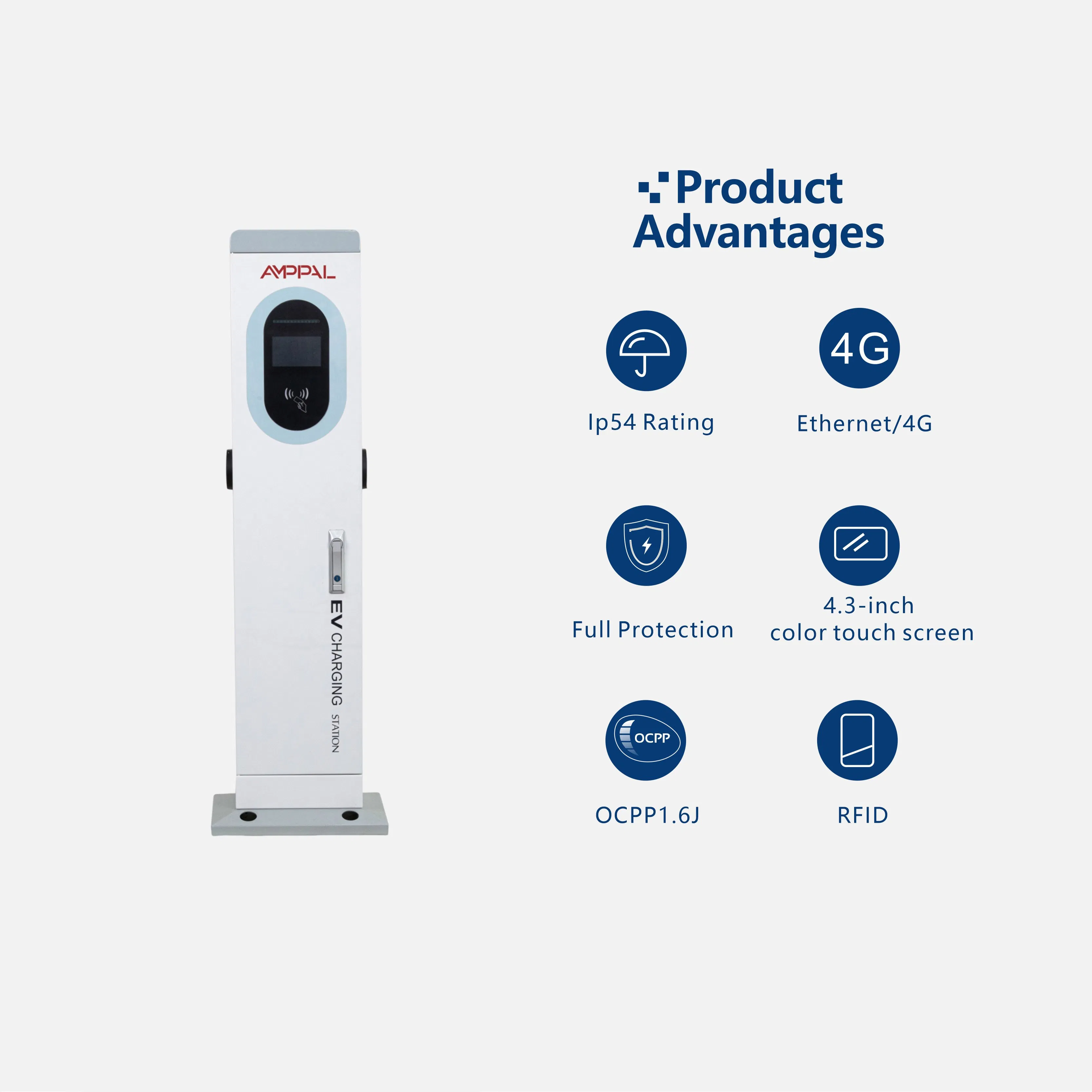 Electric Vehicle Charging Station14kw Dual Charing Plug Home AC EV Charger