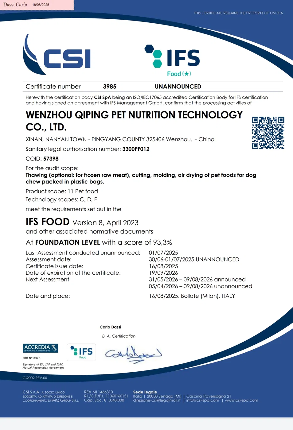 Certificate 3