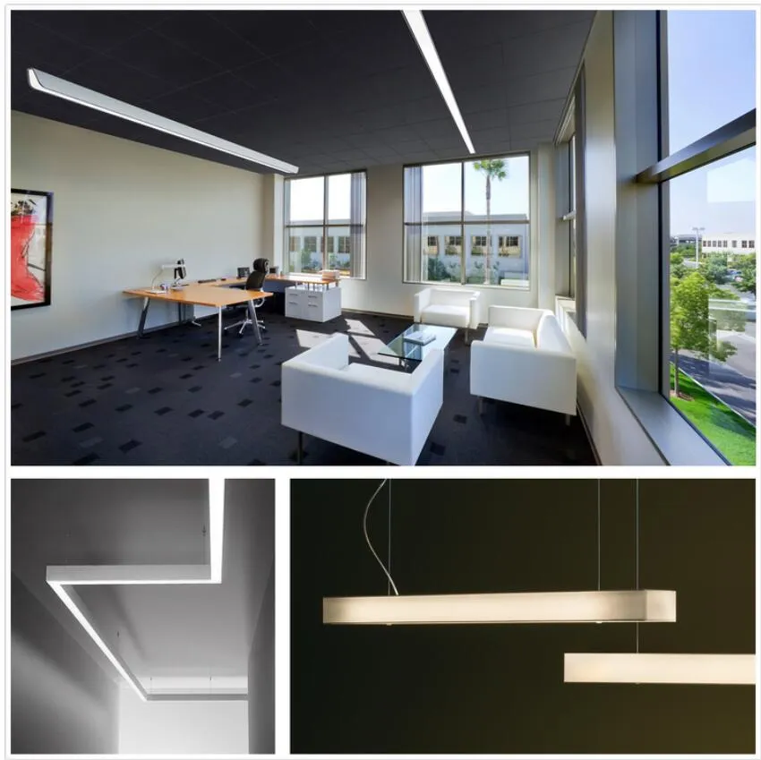 Exemplo de instalação da luminária linear LED