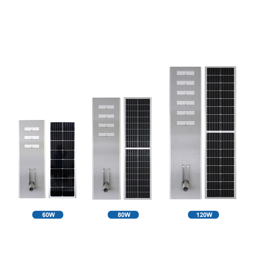 Luz de Rua Solar LED Lampadaire Solar com Sensor de Radar Produtos de Iluminação 60W 80W 120W Lampada Solar para Jardim ao Ar Livre para Estradas