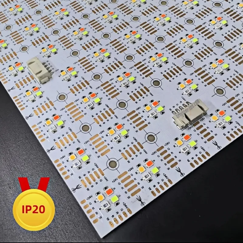 Painel LED RGBW Vista Detalhada