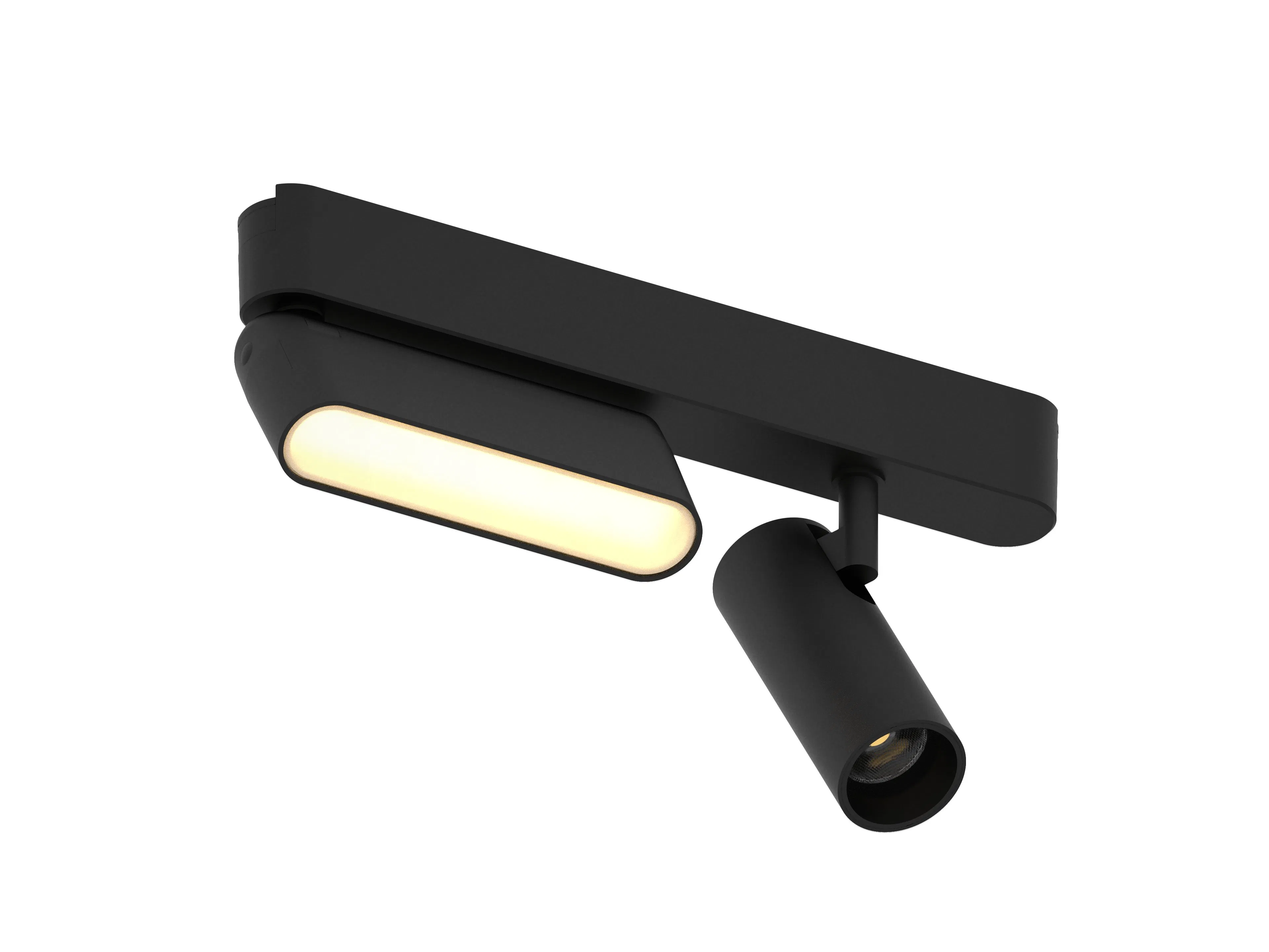 Lustre de Luz LED em Anel Moderno para Interior, Luz de Trilho LED em Alumínio