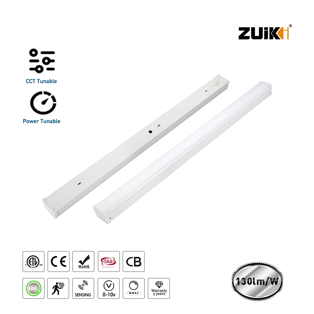 CCT Mudança Tubo LED Integrado Luz Linear LED Batten Armazém Escritório Iluminação Interna 4FT 1.2m 8FT 2.4m