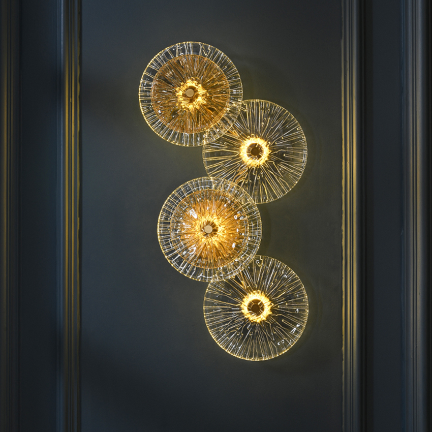 Luz de parede LED de vidro moderna, forma simples de folha de lótus, lâmpada de parede criativa (WH-OR-38)
