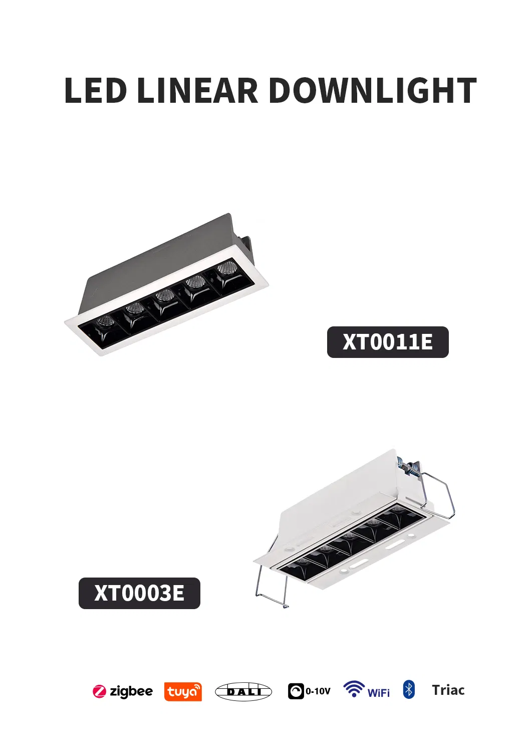 Luminária linear LED moderna e elegante para design de interiores