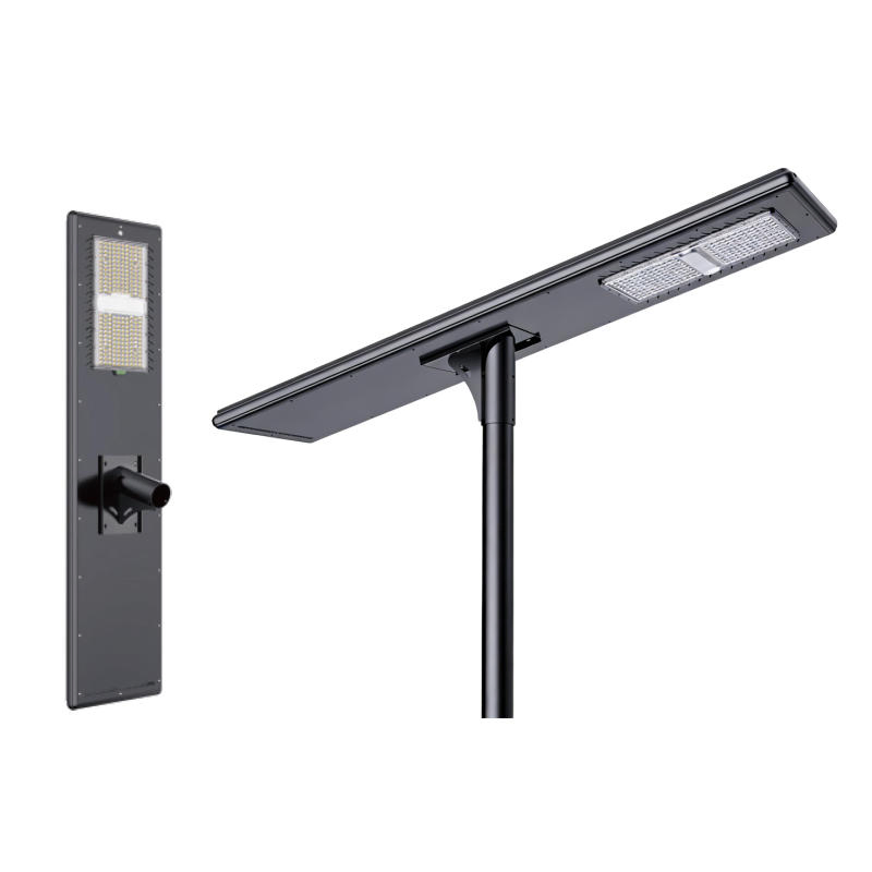 120W Controle Inteligente de Alta Potência Luminária Solar LED de Alto Lúmen Design Tudo em Um para Iluminação de Rua