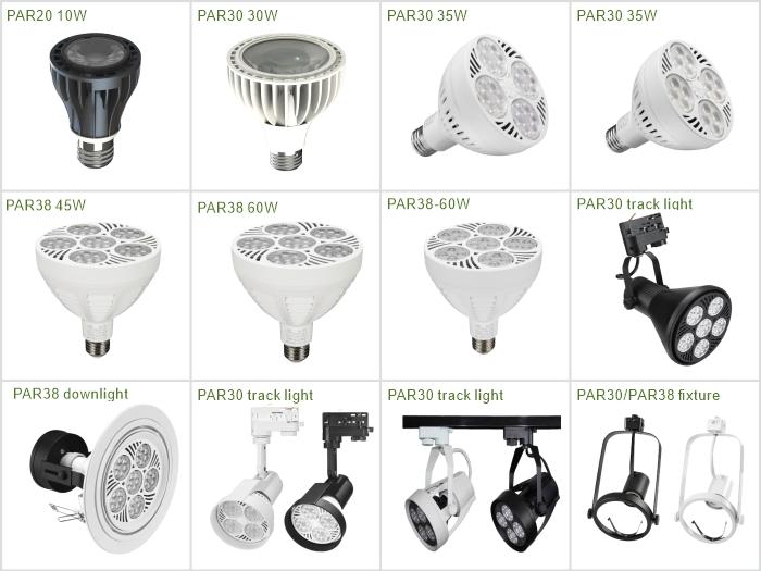 35W PAR30 Lâmpada 110V 220V ETL E26 E27 35W 3000K 4000K 8000K 10000K Luz de Inundação Trilho de Spot de Joias 30W 32W PAR 30 PAR30 Luz LED