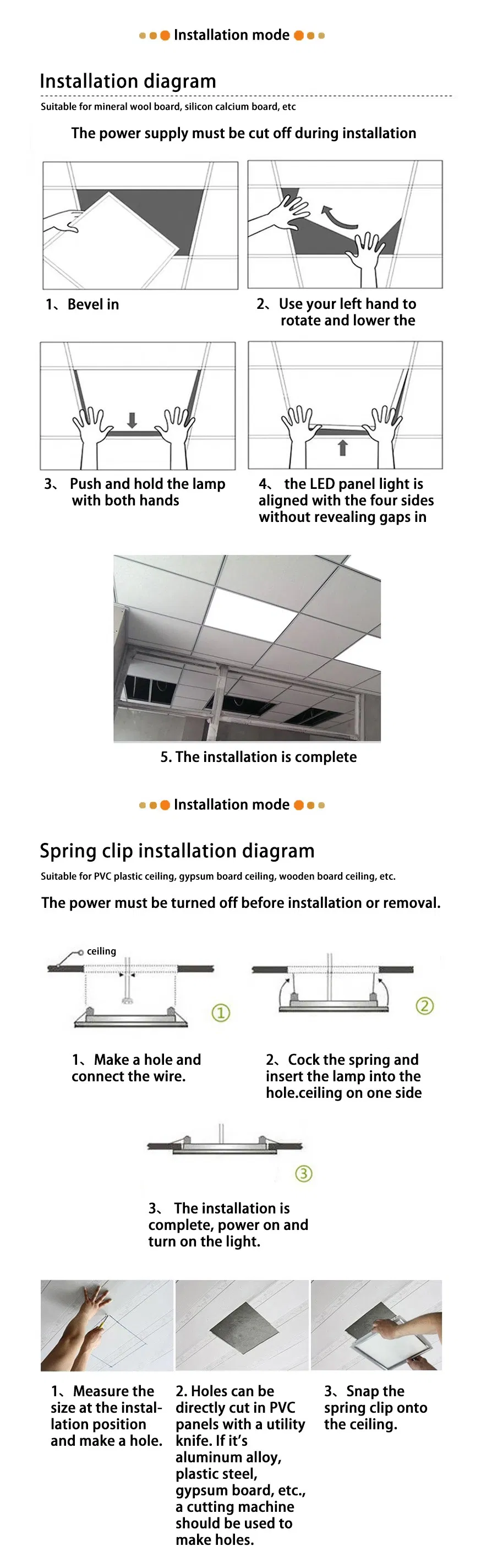 595*595 Fabricantes de Luzes de Painel LED Recessas com Certificação UL CE CB TUV Kc ETL