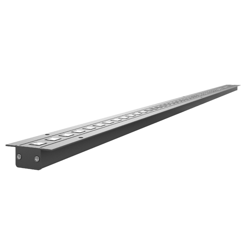Luz de linha LED RGBW com buraco quadrado para lâmpada de superfície alargada para parede externa à prova d'água