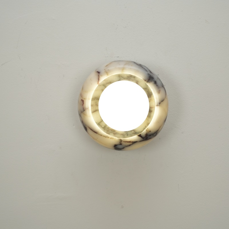 Aplique de parede de mármore moderno Luz para casa hotel ao lado da cama simples LED lâmpada de parede em alabastro (ZY-BG008)