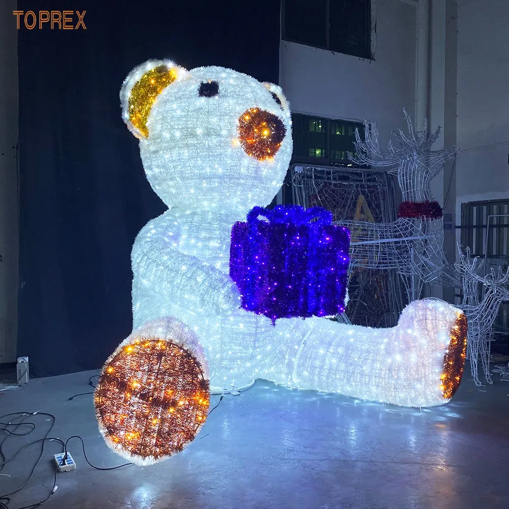 Lâmpada Externa Toprex Giant Projeto Decorações de Natal LED 3D Motivo Urso de Pelúcia Iluminação