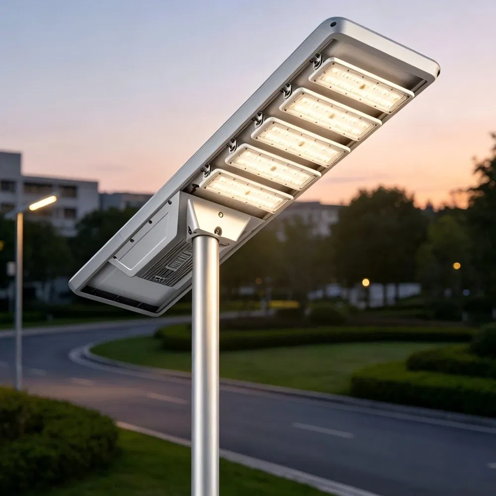 Iluminação Pública Solar LED Integrada à Prova d'Água com Integração de Economia de Energia MPPT 120W Painel Monocristalino