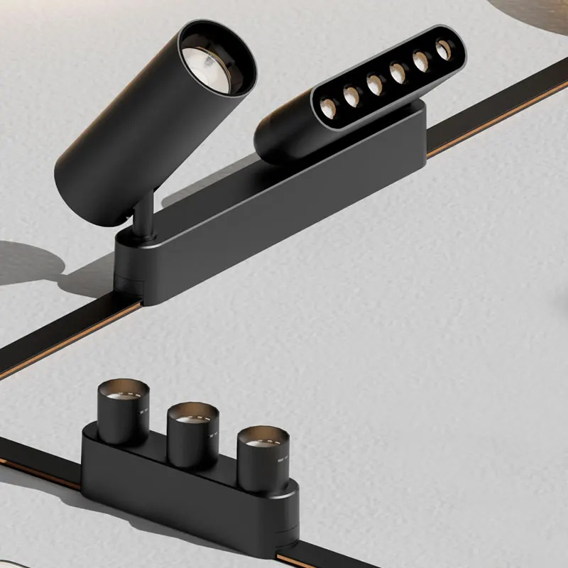 Lustre de Luz LED em Anel Moderno para Interior, Luz de Trilho LED em Alumínio