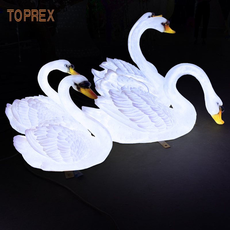 Lâmpada de Cisne de Resina Feita à Mão Toprex Luz Decorativa de Canto de Cama Presente Romântico Decoração de Casamento