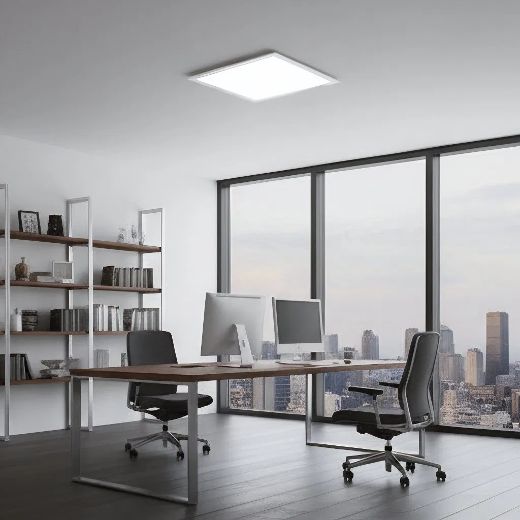 Painel de Luz LED Slim com Estrutura de Alumínio Ultra Estreita, Suave e Confortável