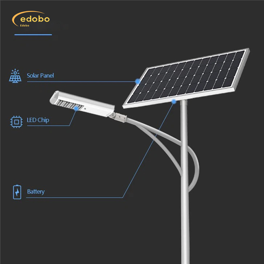 Lâmpada Solar de LED para Estrada, Luzes de Rua LED Divididas para Iluminação Externa