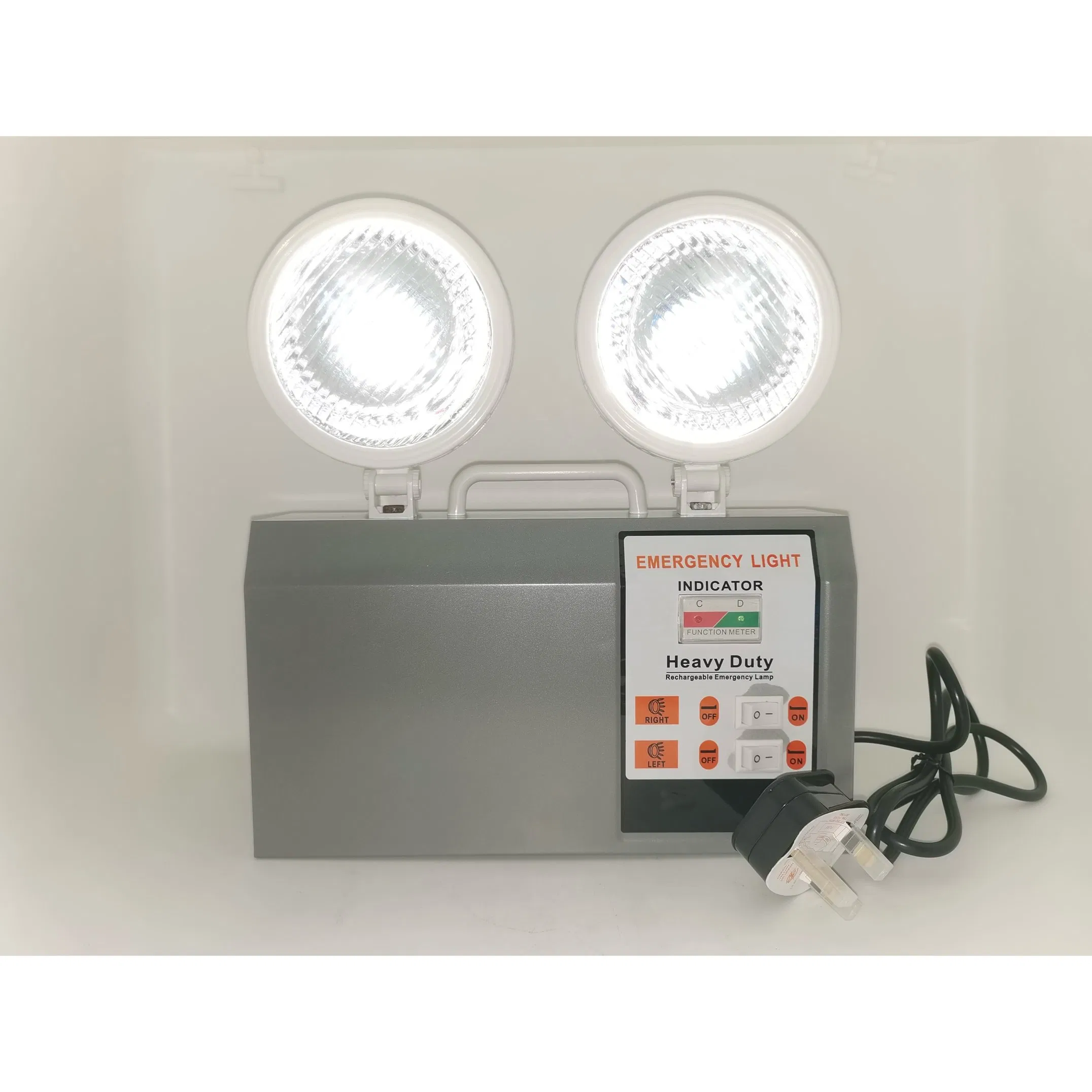 Iluminação de Emergência LED de Segurança Ótima com Duas Lâmpadas