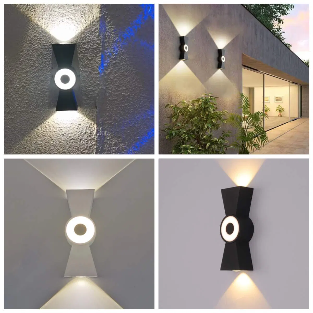 Luminária de parede vintage para interior e exterior, lâmpada LED para iluminação de casa e jardim