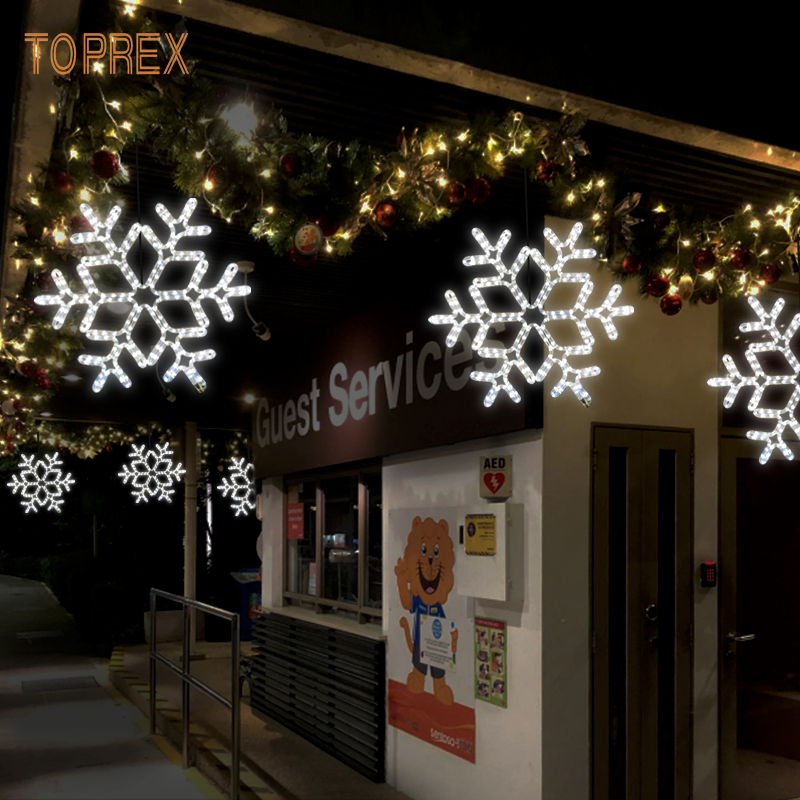 Luzes de Cordão Decorativas de Flocos de Neve LED que Brilham no Escuro para o Festival de Ramadan
