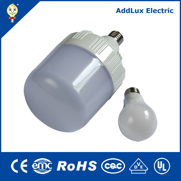 Saso CE UL E27 E40 15W 20W 30W 40W 100W Lâmpadas LED Industriais Poderosas em Forma de T Fabricadas na China para Iluminação Interna de Casa e Negócios